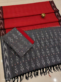 Pure  ikkat Cotton Unstitched Suit With Dupatta
