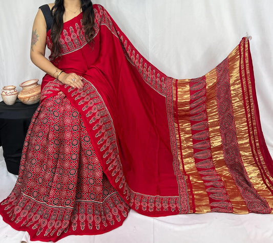 Pure Modal Silk Saree with blouse