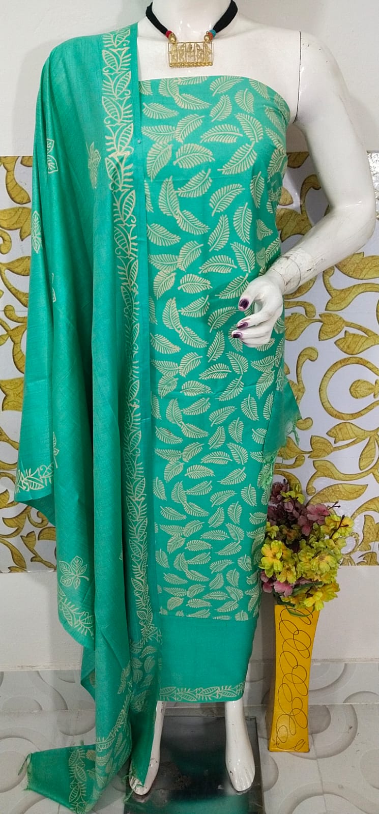 BHAGALPURI   DESCHARGE PRINT  UNSTITCHED SUIT