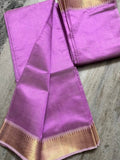 Pure Cotton Silk Mangalagiri Saree With  Blouse