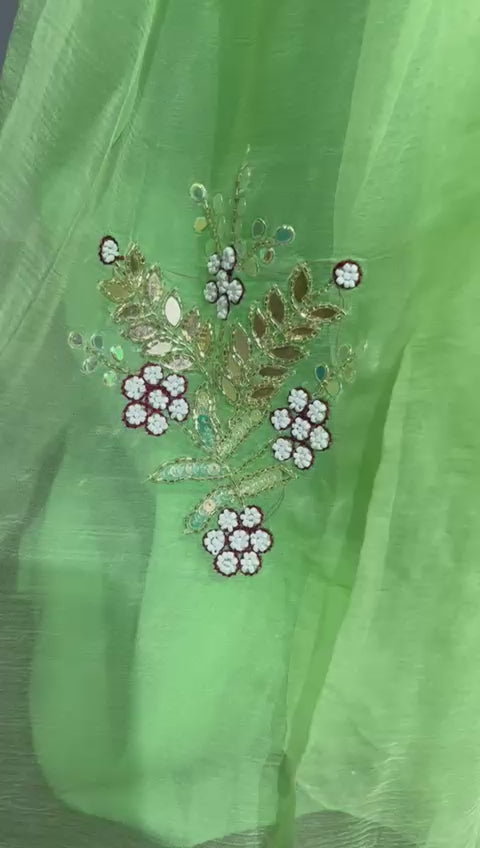 Pure Jaipuri Chiffon Saree