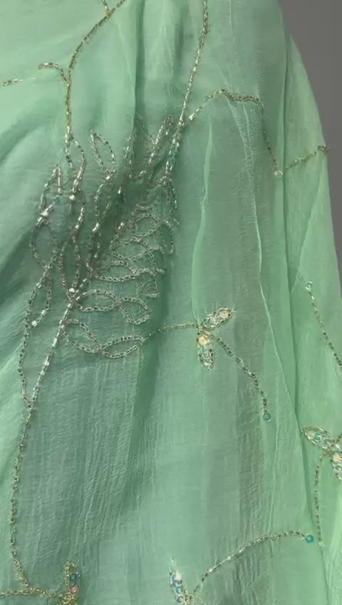 Pure Jaipuri Chiffon Saree