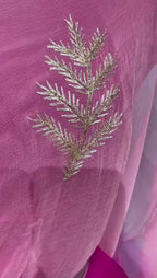 Pure Diamond Chiffon Saree With Blouse.