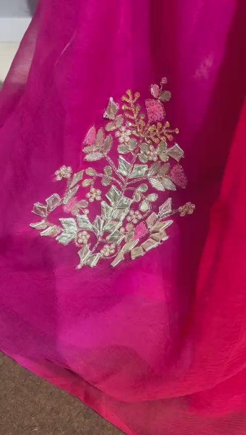 Pure Jaipuri Chiffon Saree