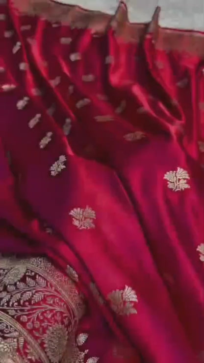 Banarasi Pure katan mashru silk saree With Blouse