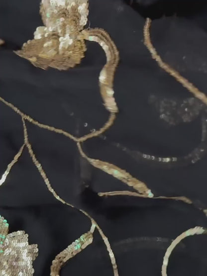 Pure Jaipuri Chiffon Jaal Work Saree With Blouse