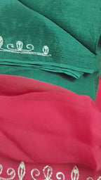 Pure Chiffon Rajputi kasab work saree With Blouse
