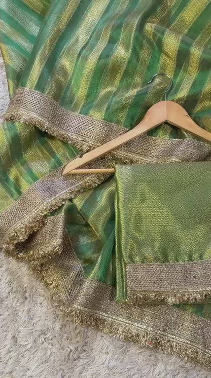 Banarasi Tissue Silk Saree With Blouse