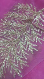 Pure Diamond Chiffon Saree With Blouse.