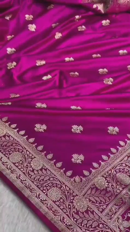 Banarasi Pure katan mashru silk saree With Blouse