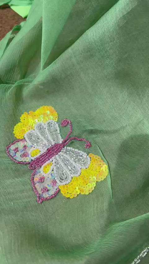 Pure Jaipuri Chiffon Saree