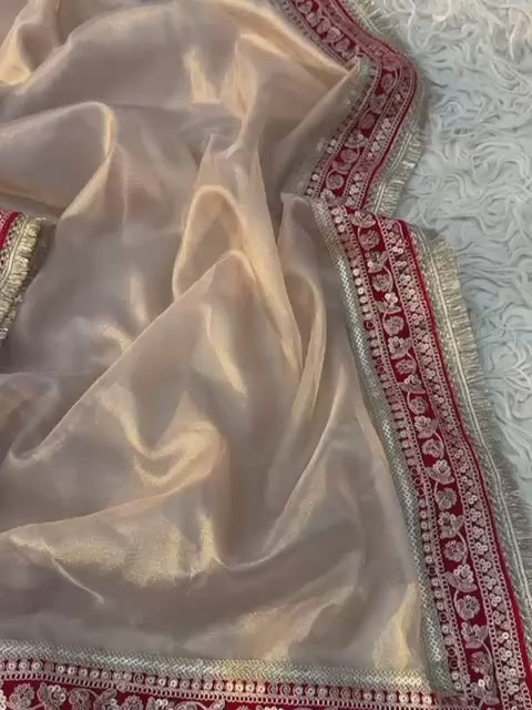 Banarasi Tissue Silk Saree With Blouse
