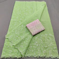 Kota Doria Embrodiery Work Saree With Blouse