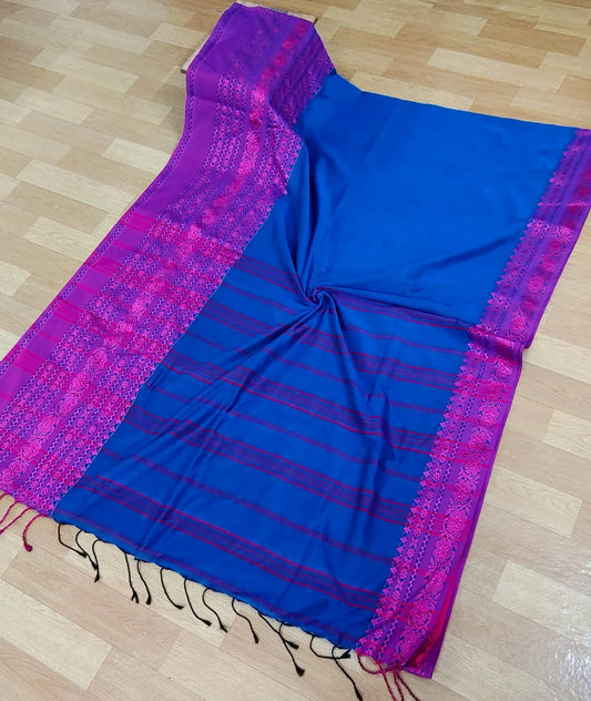 Linen By Linen Pata Kotki Saree With Running Blouse
