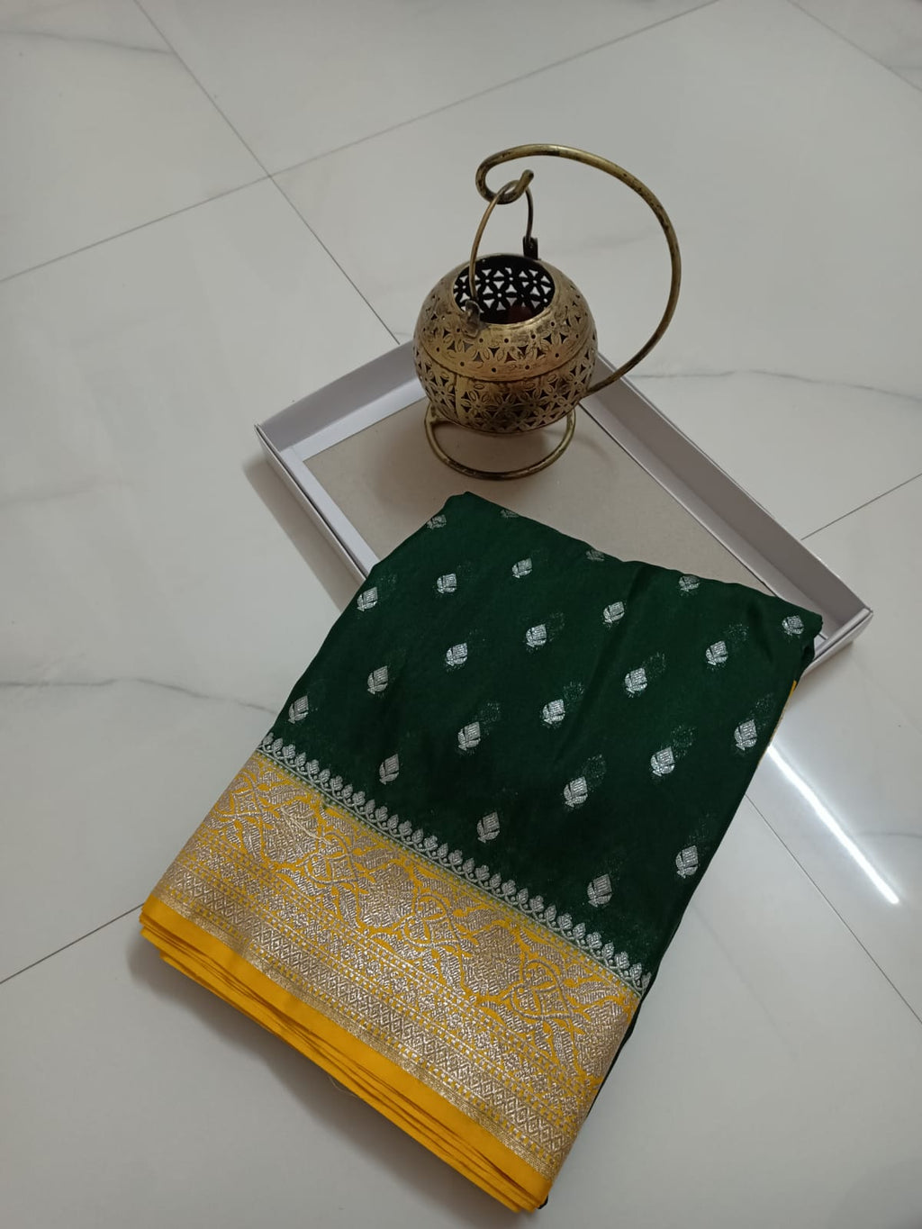 Banarasi Handloom Weaved Khaddi Semi  Georgette Saree with Zari Work