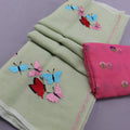 Kota-Doria Saree with Blouse and embroidery work