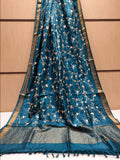 Pure Hand woven Banarasi Tussar Moonga Silk Sarees With Blouse Smooth & Soft Fabric ( length- 6.3 meter )