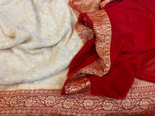 Banarasi Semi Georgette Silk Saree with blouse