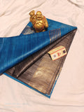 Pure Tussar- Ghicha Silk Hand weaving Saree With Running Blouse