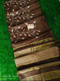 Pure Kota Staple Silk Hand Embroidery Work Saree With Blouse.