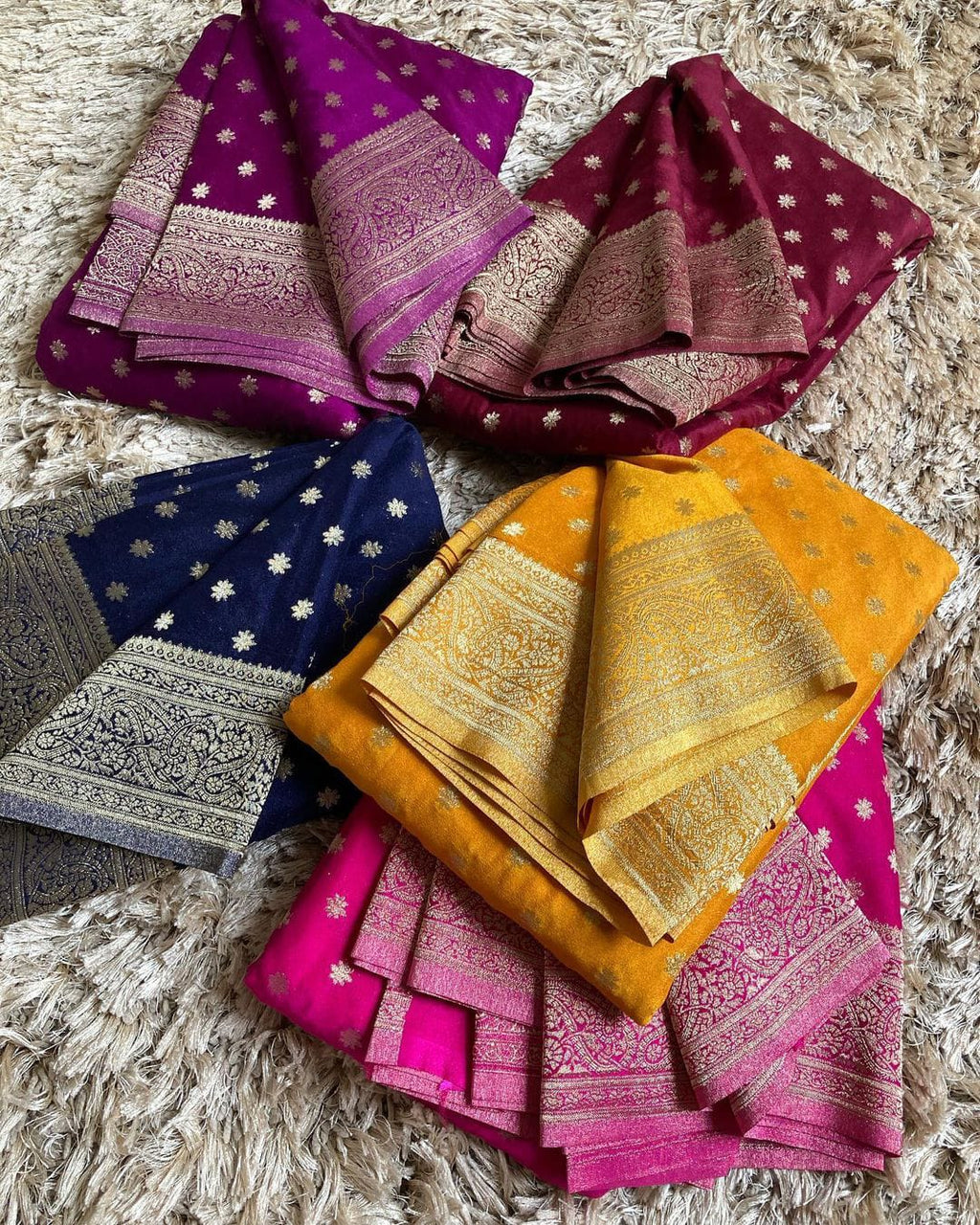Designer Banarasi Handloom Semi Khaddi Georgette silk Saree with allover Jaal Work