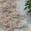 Kota-Doria Unstitched Suit with Embroidey Work