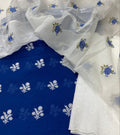 Kota-Doria Unstitched Suit with Embroidery Work