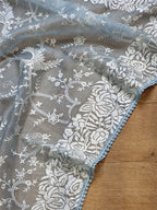 Pure Organza Silk Saree With Parsi Gara Hand Work