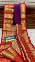 Handloom Weaved Pure Matka Silk Banarasi Saree with Running Blouse