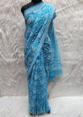Pure Georgette Chikankari Hand-work Saree With Running Blouse