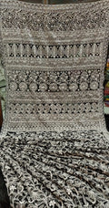 Pure Georgette Chikankari Hand-work Saree With Running Blouse