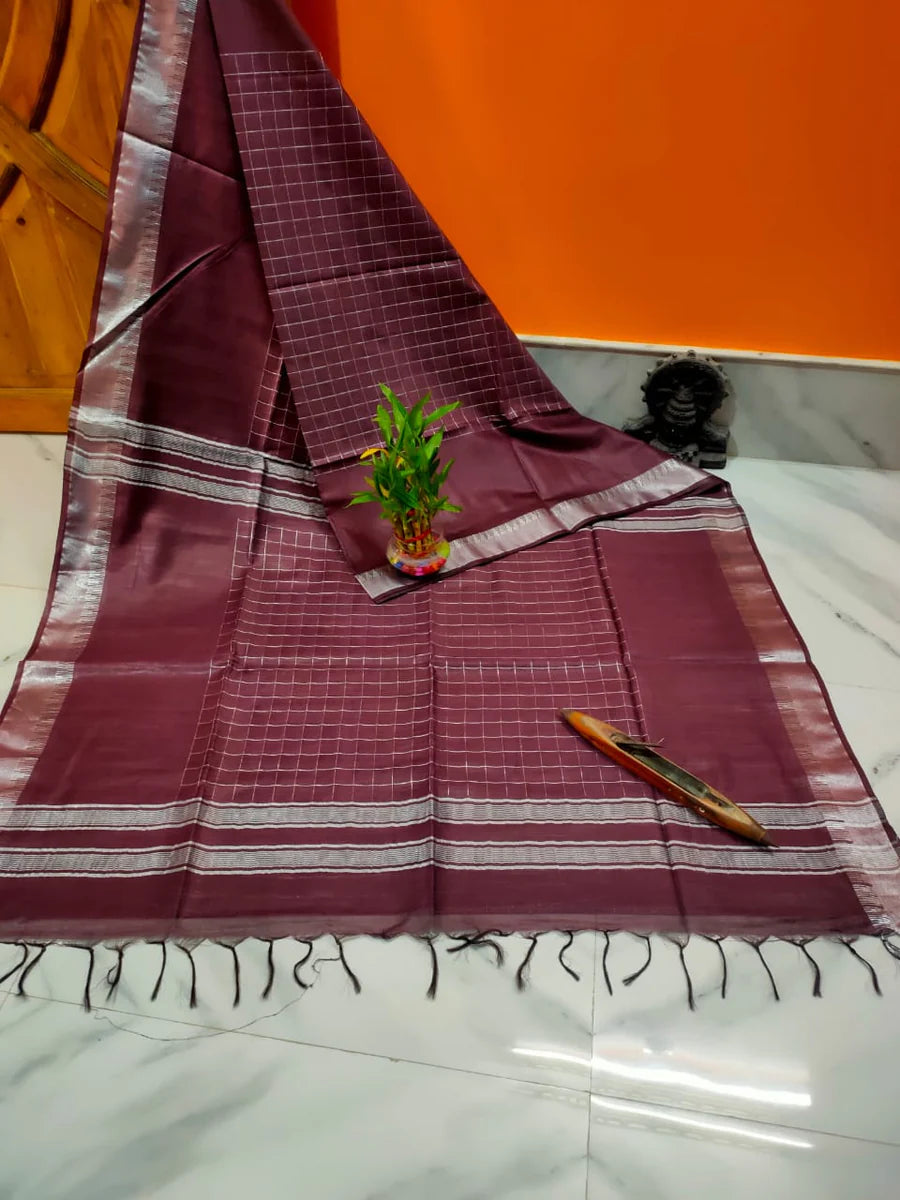 Pure Hand Made Mangala Giri South Cotton Saree With Blouse.