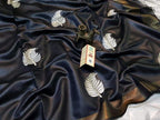 Pure Hand woven Banarasi Tussar Moonga Silk Sarees With Embroidery work
