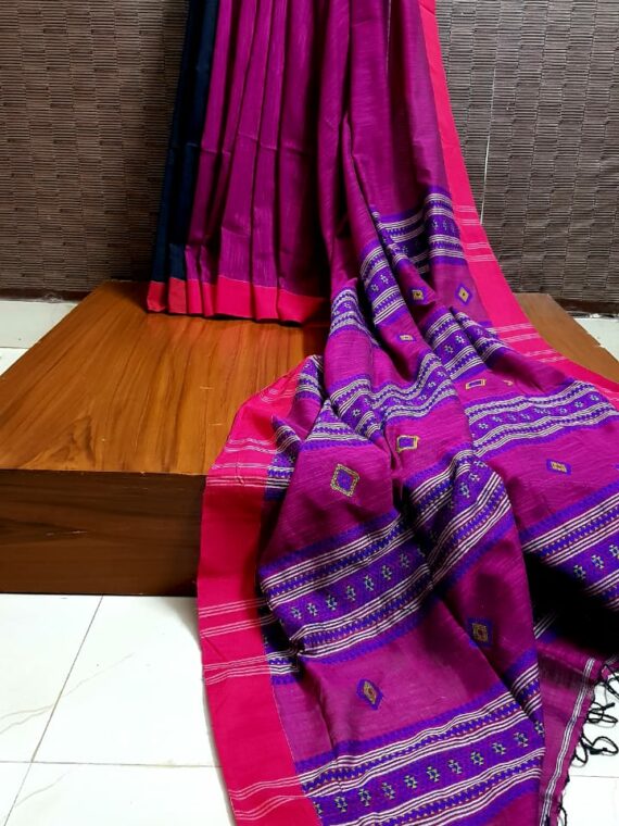 Bengal Handloom Pure Cotton saree with beautiful hand weaved work.