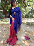 Pure Khaddi Cotton Saree With Blouse