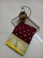 Banarasi Handloom Weaved Khaddi Semi  Georgette Saree with Zari Work