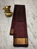 Pure Cotton Silk Mangalagiri Saree With Running Blouse .